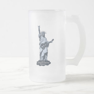 Caneca De Cerveja Vidro Jateado Deixe o anel da liberdade