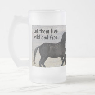 Caneca De Cerveja Vidro Jateado Deixe-os viver selvagens e livres WHE