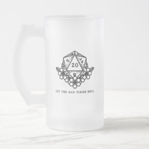 Caneca De Cerveja Vidro Jateado Deixem os maus momentos rolarem os dedos