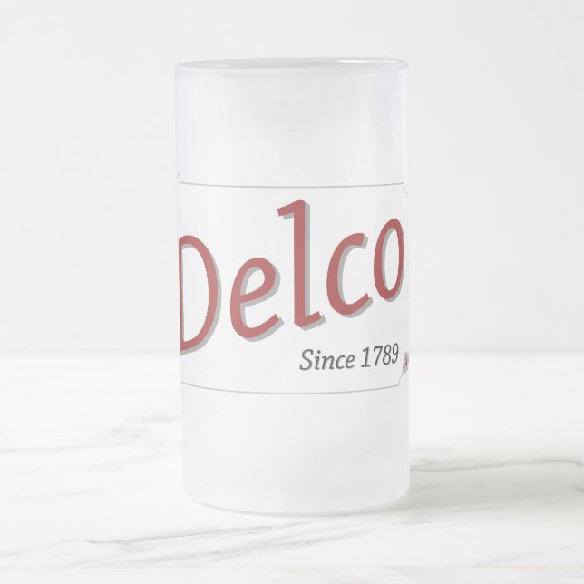 Caneca De Cerveja Vidro Jateado DELCO (R) desde 1789 (Centro)