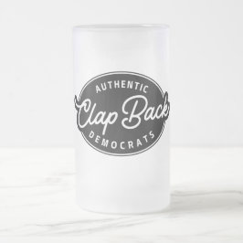 Caneca De Cerveja Vidro Jateado Democratas Clapback