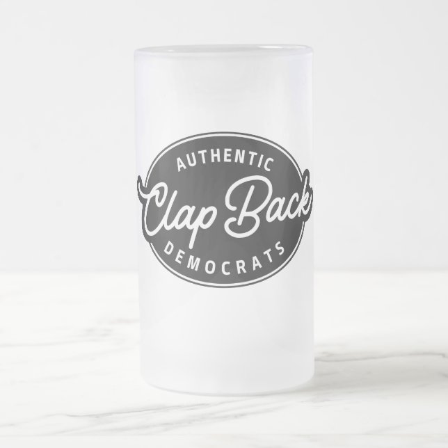 Caneca De Cerveja Vidro Jateado Democratas Clapback (Centro)