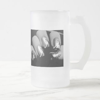 Caneca De Cerveja Vidro Jateado Descaroços do Designer