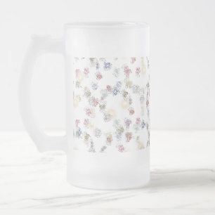 Caneca De Cerveja Vidro Jateado Design abstrato
