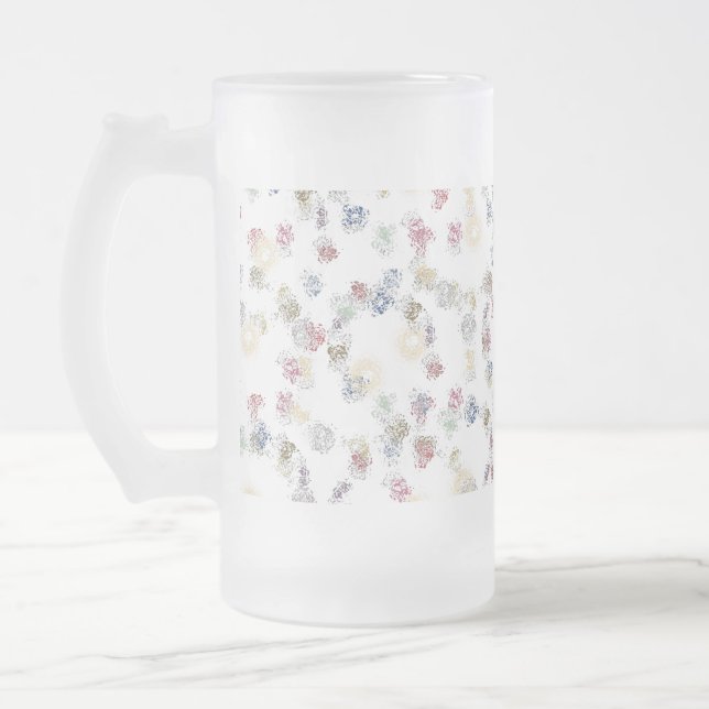 Caneca De Cerveja Vidro Jateado Design abstrato (Esquerda)