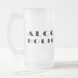 Caneca De Cerveja Vidro Jateado Design alcoólico engraçado