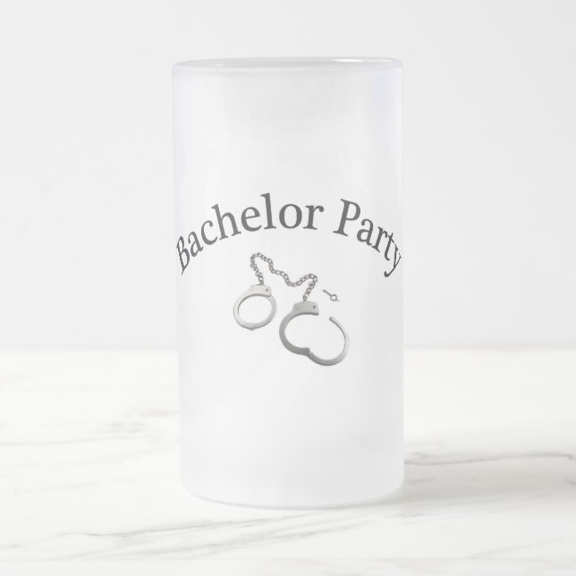 Caneca De Cerveja Vidro Jateado Despedida de solteiro (algemas) (Centro)