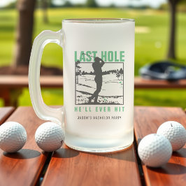 Caneca De Cerveja Vidro Jateado Despedida de Solteiro de Golfe Divertida Último Bu