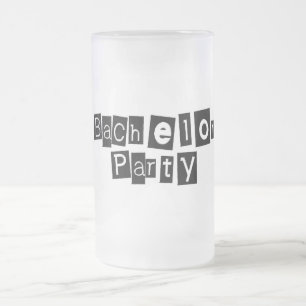 Caneca De Cerveja Vidro Jateado Despedida de solteiro (preto quadrado)