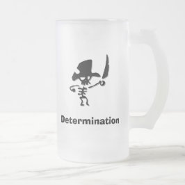 Caneca De Cerveja Vidro Jateado Determinação de Pirata