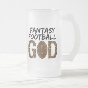 Caneca De Cerveja Vidro Jateado deus do futebol da fantasia