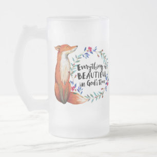 Caneca De Cerveja Vidro Jateado deuses tempos raposas