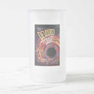 Caneca De Cerveja Vidro Jateado Devolvido Por Gravidade Halloween Hole Black Horro