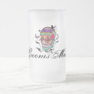 Caneca De Cerveja Vidro Jateado Dia de Muerte do favor inoperante do padrinho de