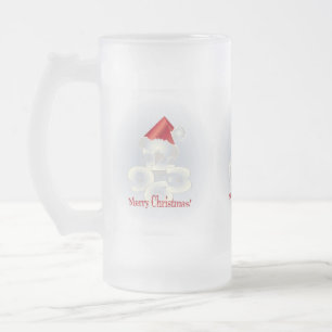 Caneca De Cerveja Vidro Jateado Dia de Natal