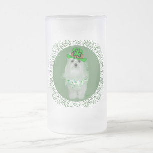 Caneca De Cerveja Vidro Jateado Dia de São Patrício maltês