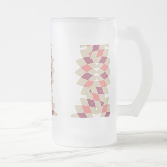 Caneca De Cerveja Vidro Jateado Diamond Swirl (Direita)