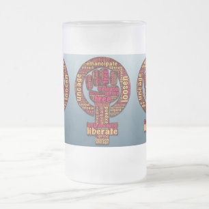 Caneca De Cerveja Vidro Jateado direitos das mulheres LGBTQIA em 2017