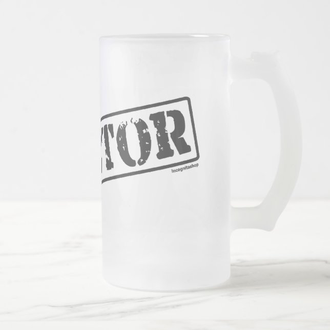 Caneca De Cerveja Vidro Jateado Diretor Carimbo (Direita)