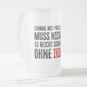 Caneca De Cerveja Vidro Jateado Dito espirituoso sobre trabalho e colegas