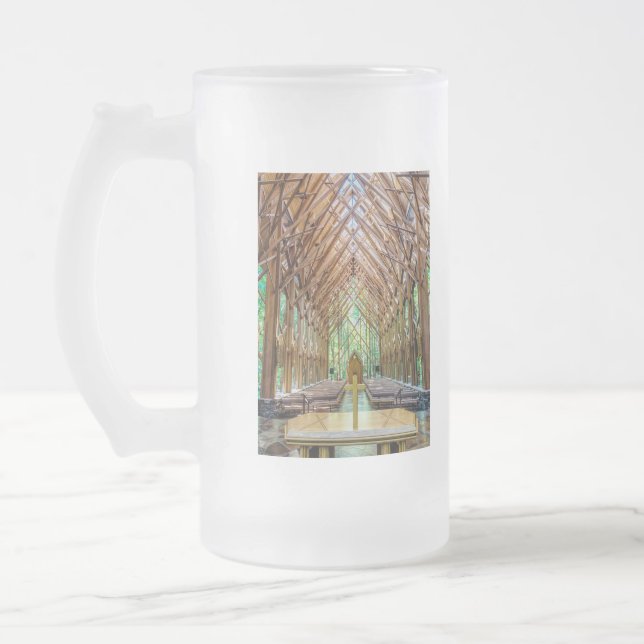 Caneca De Cerveja Vidro Jateado Do Fosco Altar Mug (Esquerda)