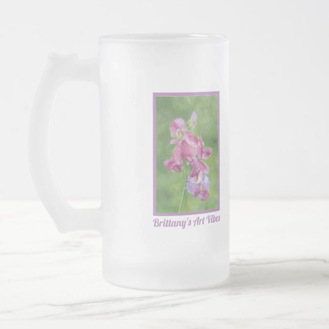 Caneca De Cerveja Vidro Jateado Doce Erva De Erva (Esquerda)