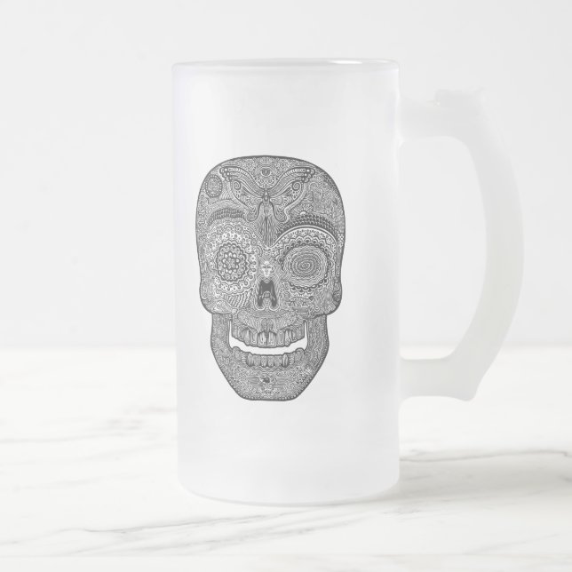 Caneca De Cerveja Vidro Jateado DoD Sk511-bw (Direita)