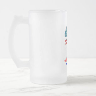 CANECA DE CERVEJA VIDRO JATEADO DONALD TRUMP GIRL