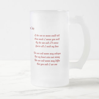Caneca De Cerveja Vidro Jateado Dons de dia de os namorados, você e eu somos um