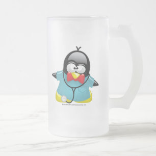 Caneca De Cerveja Vidro Jateado Dr. Pinguim