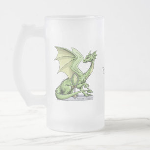 Caneca De Cerveja Vidro Jateado Dragão de Birthstone de agosto: Peridot