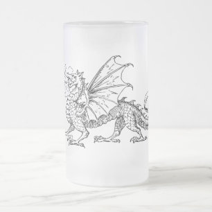 Caneca De Cerveja Vidro Jateado Dragão de Primping