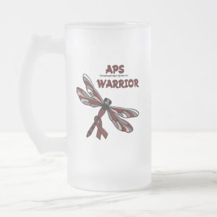 Caneca De Cerveja Vidro Jateado Dragonfly/Warrior...APS