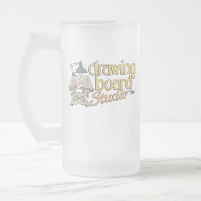 CANECA DE CERVEJA VIDRO JATEADO DRAWING BOARD STUDIO  (Esquerda)