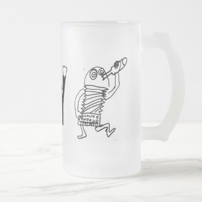 CANECA DE CERVEJA VIDRO JATEADO DRINKIN (Direita)