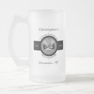 Caneca De Cerveja Vidro Jateado Drinkware de Plano de Lâmina de Serra de Madeira P