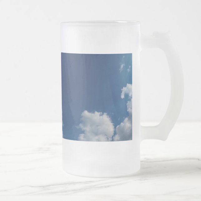 Caneca De Cerveja Vidro Jateado Duas nuvens (Direita)