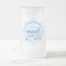 Caneca De Cerveja Vidro Jateado É a Temporada -