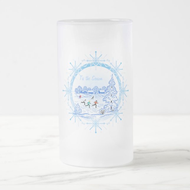 Caneca De Cerveja Vidro Jateado É a Temporada - (Centro)