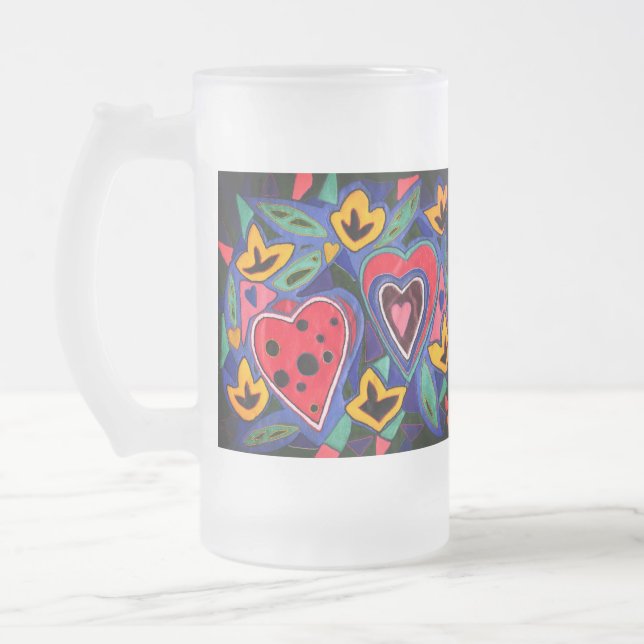 Caneca De Cerveja Vidro Jateado É divertido estar apaixonado (Esquerda)