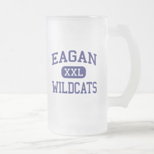 Caneca De Cerveja Vidro Jateado Eagan - Wildcats - segundo grau - Eagan Minnesota