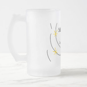 Caneca De Cerveja Vidro Jateado eclipse solar total adicione data localização meta