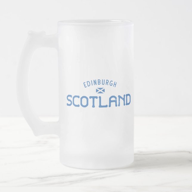 Caneca De Cerveja Vidro Jateado Edinburgh - Escócia (Esquerda)