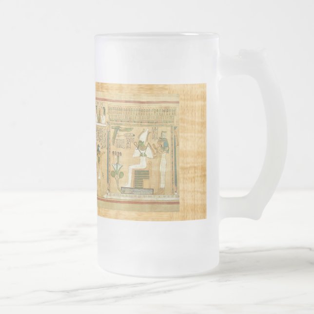 Caneca De Cerveja Vidro Jateado Egípcio antigo (Direita)