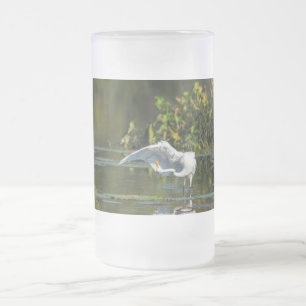Caneca De Cerveja Vidro Jateado Egret Wing Exam Fosco Bebida
