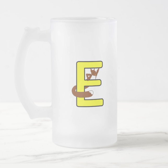 Caneca De Cerveja Vidro Jateado Ekorrsejdel Bokstav E Högerhand (Esquerda)