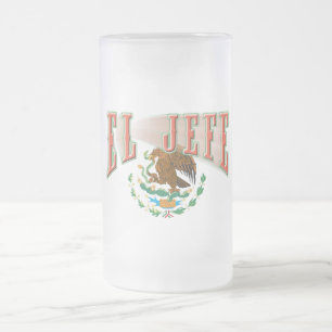 Caneca De Cerveja Vidro Jateado EL Jefe