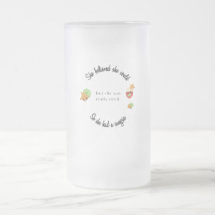 Caneca De Cerveja Vidro Jateado Ela Acreditava Que Podia Então Tinha Sangria