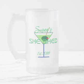 Caneca De Cerveja Vidro Jateado Ela Derramou Óculos De Pub