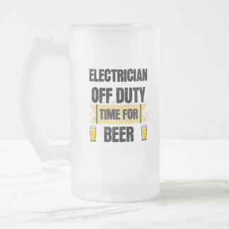 Caneca De Cerveja Vidro Jateado Elétrico Desligado. Tempo para Cerveja